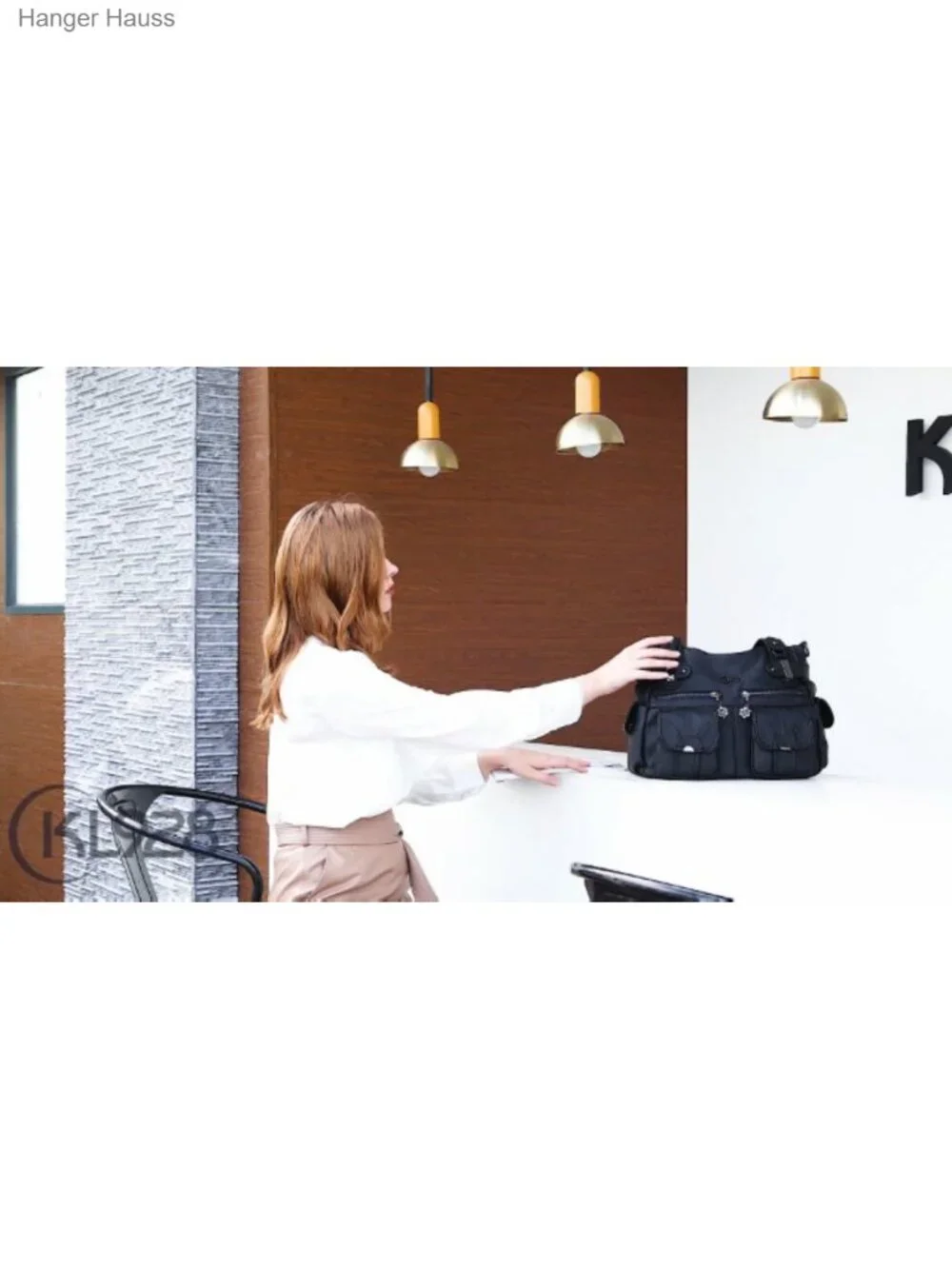 Large Hobo Tote Shoulder Bag PU Leather Multi-Pocket Women's Handbag
